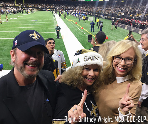 Brittney Wright at Saints game